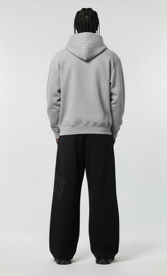 STITCHED GRAY ON GRAY ZIPUP JACKET