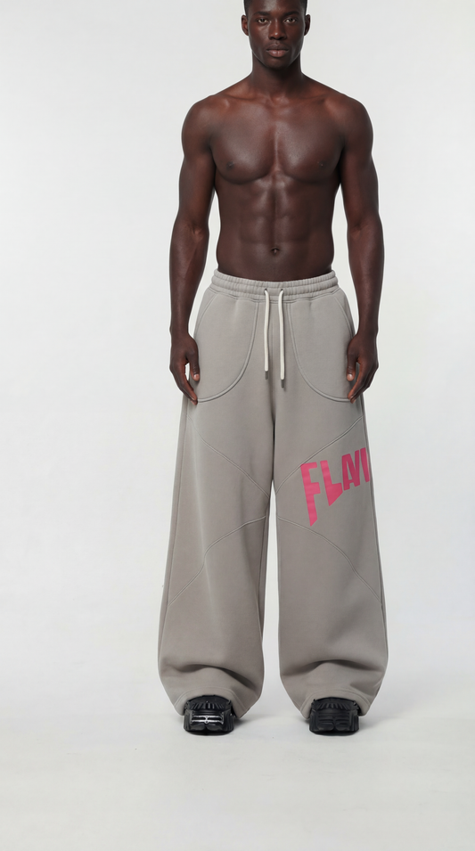 BLOOD CIRCUIT GRAY WIDE PANTS