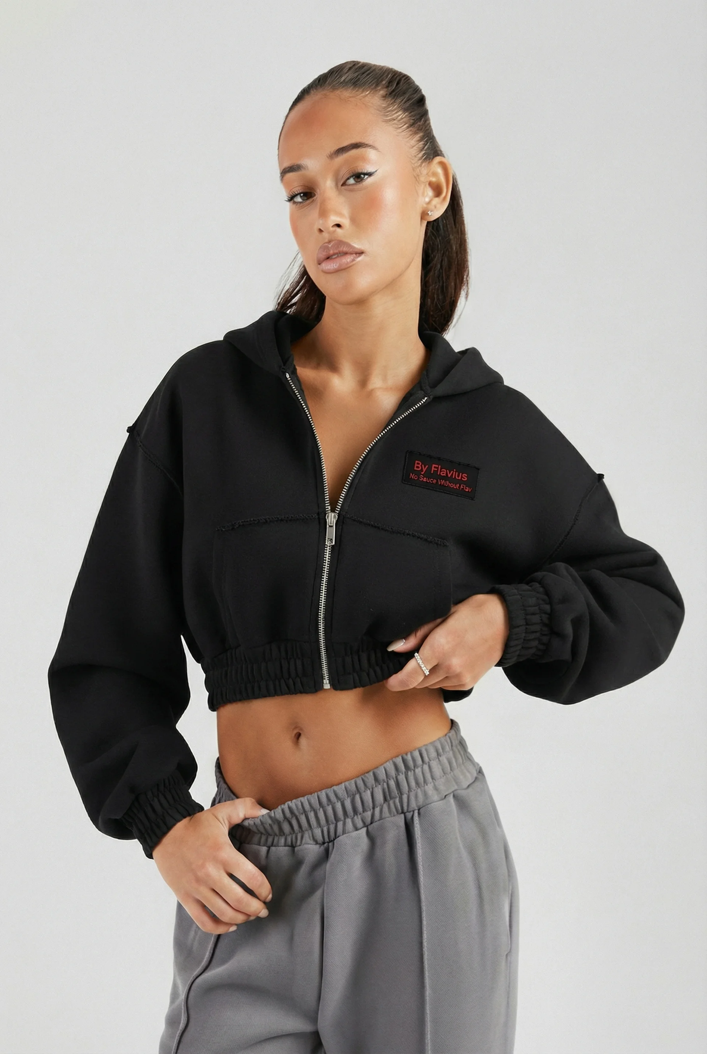 Flavius cropped black jacket