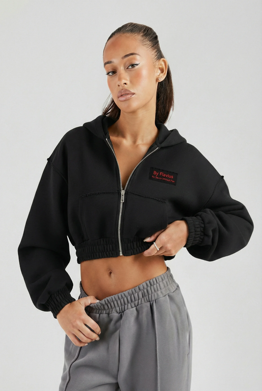 Flavius cropped black jacket