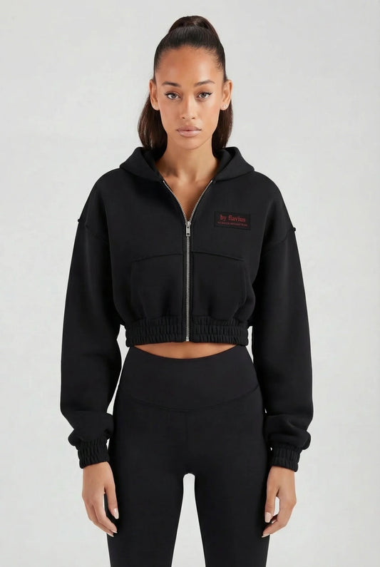 Flavius cropped black jacket