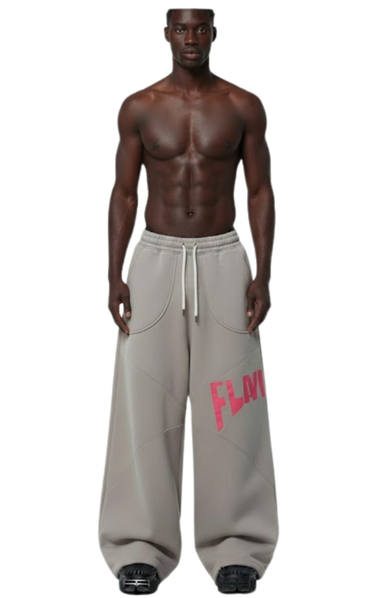 BLOOD CIRCUIT GRAY WIDE PANTS