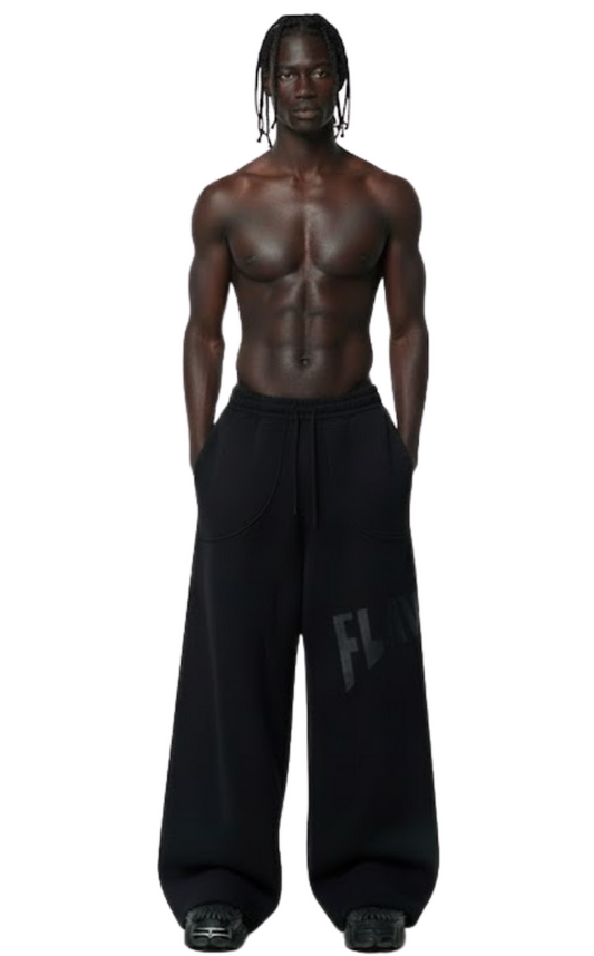 BLOOD CIRCUIT BLACK WIDE PANTS
